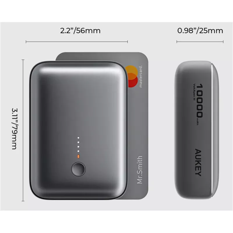 AUKEY 157000 Power Bank 10000 mAh Pilka