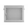 19 inch 9U 600x450 pilkas sieninis montavimo stovas su perforuotomis durelėmis