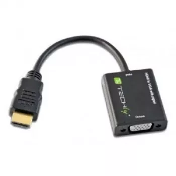 Techly IDATA-HDMI-VGA2 adapteris HDMI į VGA (D-Sub) juodas