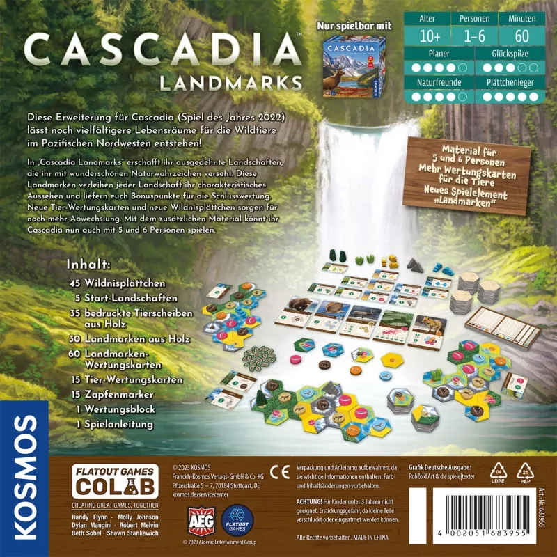 Kosmos Cascadia Landmarks stalo žaidimas 60 min šeimai