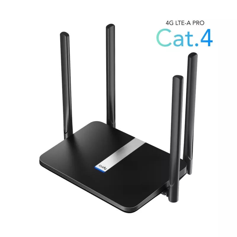 Cudy LT500 belaidis maršrutizatorius Fast Ethernet dviejų juostų (2,4 GHz / 5 GHz) 4G juodas