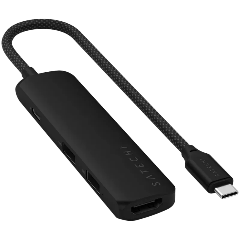 Satechi ST-P4SK USB-C 4-in-1 Slim Multiport Adapter 10 Gbit/s juodas