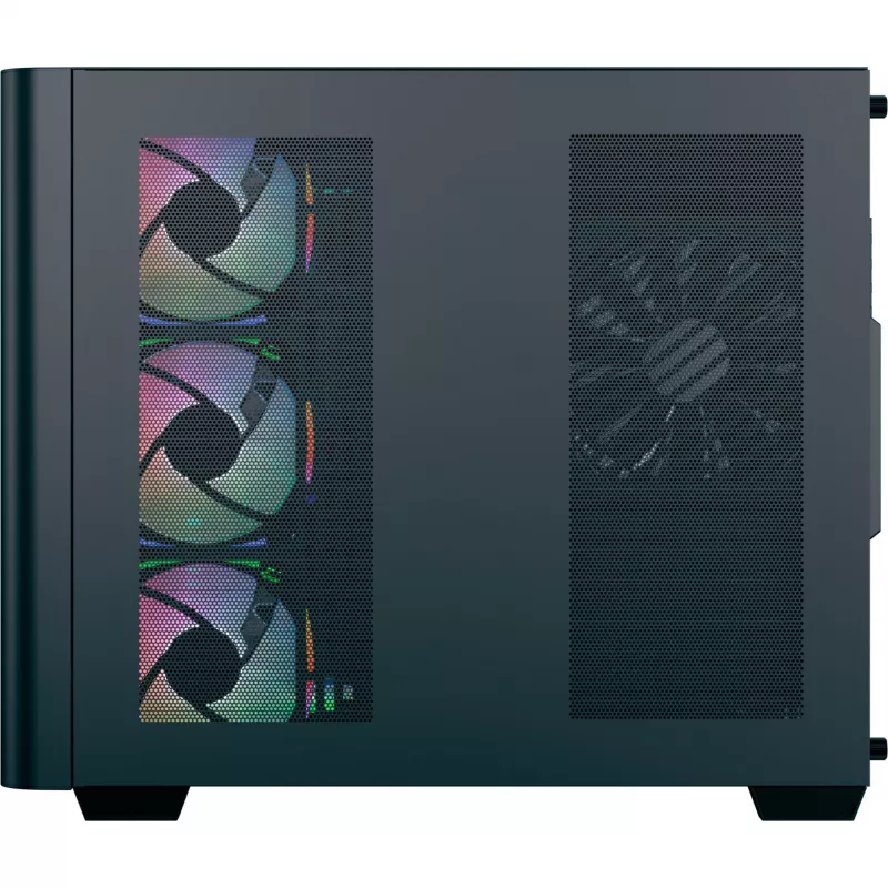 Bokštinis kompiuterio korpusas AEROCOOL P500C EVO-G-BK-v1 su 2 grūdinto stiklo plokštėmis, juodas
