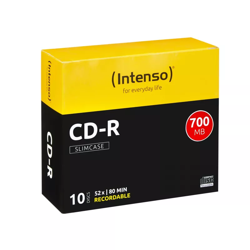 Intenso 10 x CD-R 700MB (80 min.) 40x - plonuose dėkluose (1001622)