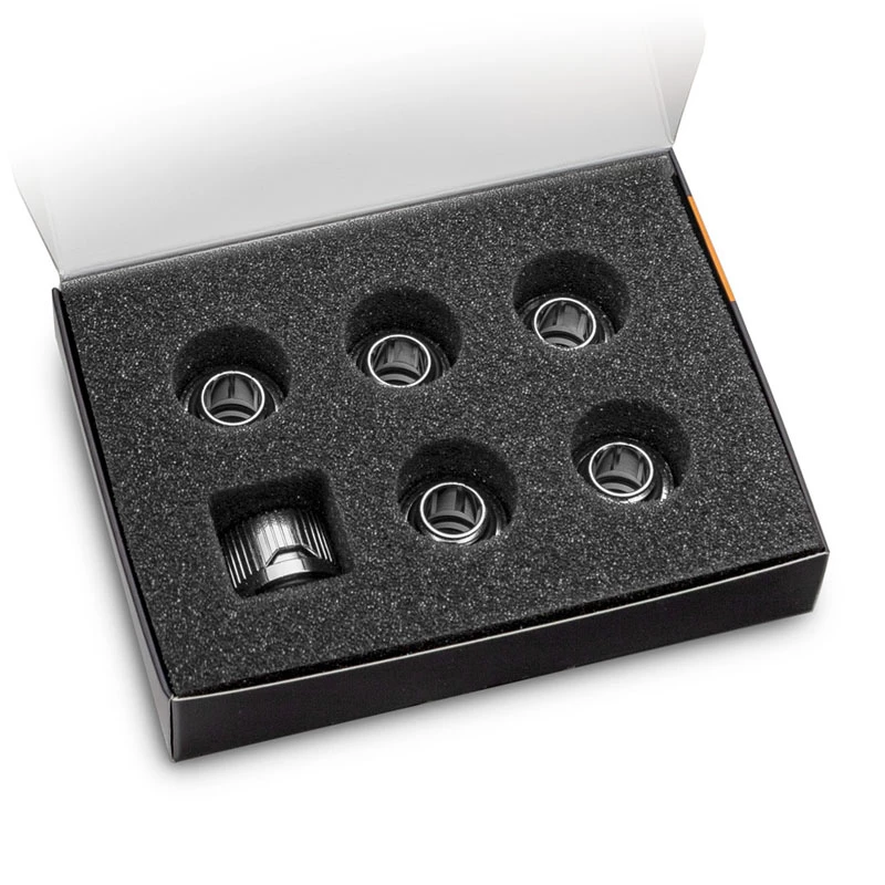 EK Water Blocks EK-Quantum Torque 6-Pack HDC 12 Torx veržliarakčio galvutė sidabrinė 1/4 colio 6 vnt.