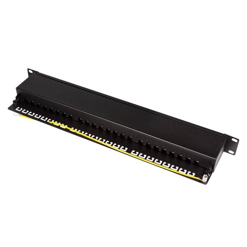 LogiLink Patch Panel 19, 24 prievadų, RJ-45, 1U, juodas