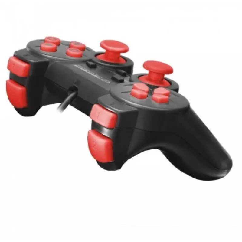 Esperanza EGG106R žaidimų valdiklis (gamepad) PC, PlayStation 2, PlayStation 3, analoginis / skaitmeninis, USB 2.0, juodas/raudonas