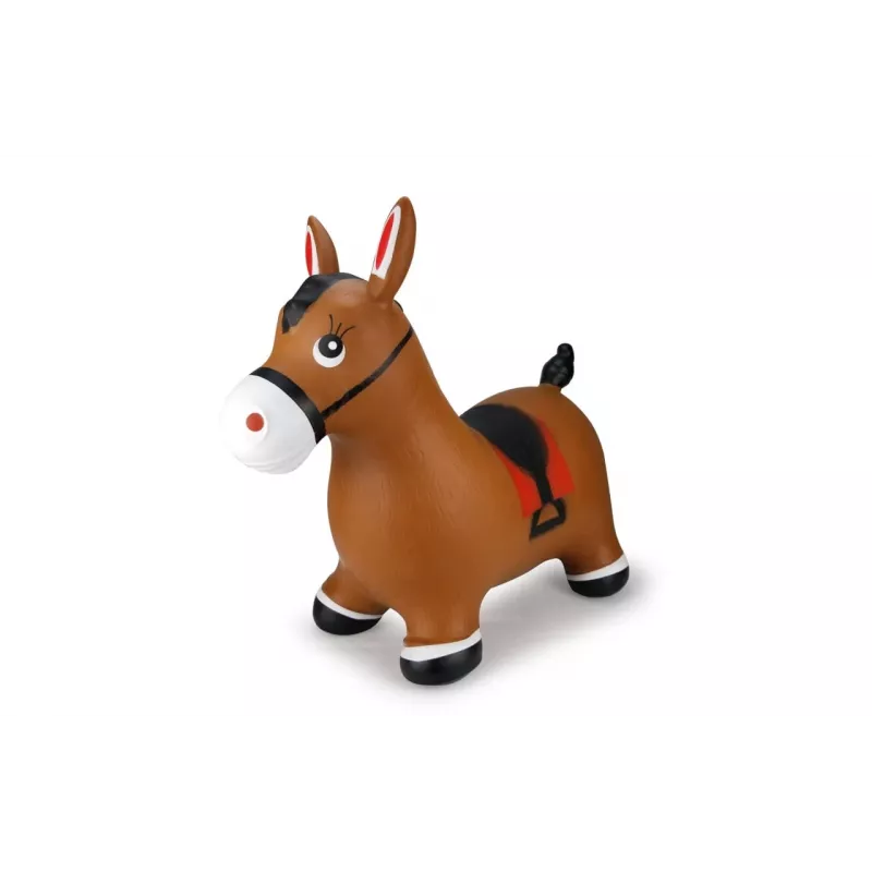Pripučiamas šokinėjantis žaislas gyvūnėlis Jamara Hopping Animal Horse rudas su pompa