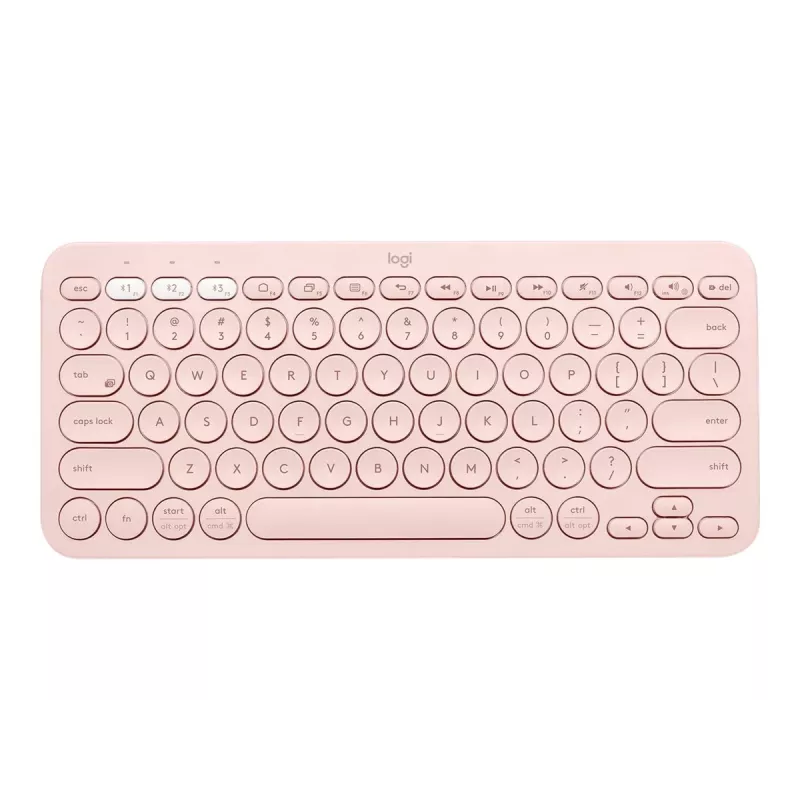 Belaidė Bluetooth klaviatūra Logitech K380 Multi-Device, rožinė, QWERTZ