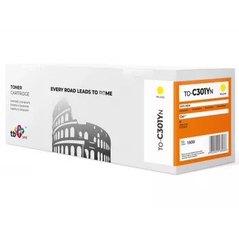 Toner TB suderinamas su OKI C301 TO-C301YN YE