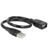 USB ilginimo kabelis DeLOCK 35 cm USB 2.0 83498 juodas