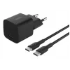 AC sieninis įkroviklis Belkin BoostCharge 25W USB-C PD/PPS, 1 m kabelis, juodas — žaidimų konsolėms, išmaniesiems telefonams, planšetėms
