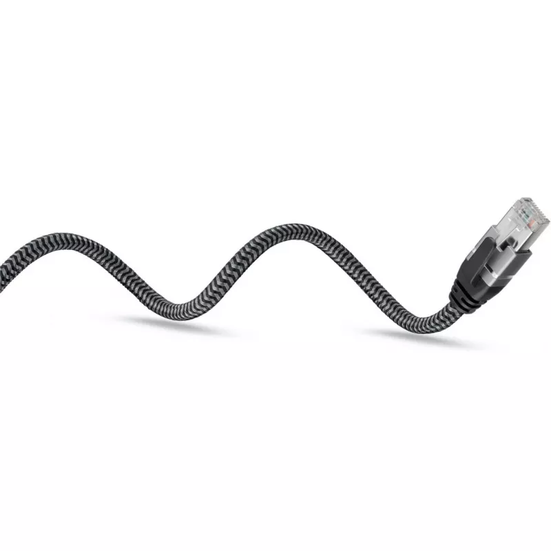 Etherneto kabelis USB-C 3.2 Gen2 Kištukas > RJ-45 Kištukas, LAN adapteris juodas/sidabrinis, 1,5 metro, pintas tekstilinis apvalkalas