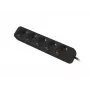 Prailginimo laidas Lanberg PS0-05F-0300-BK 3m 5 kištukinių lizdų patalpoms juodas