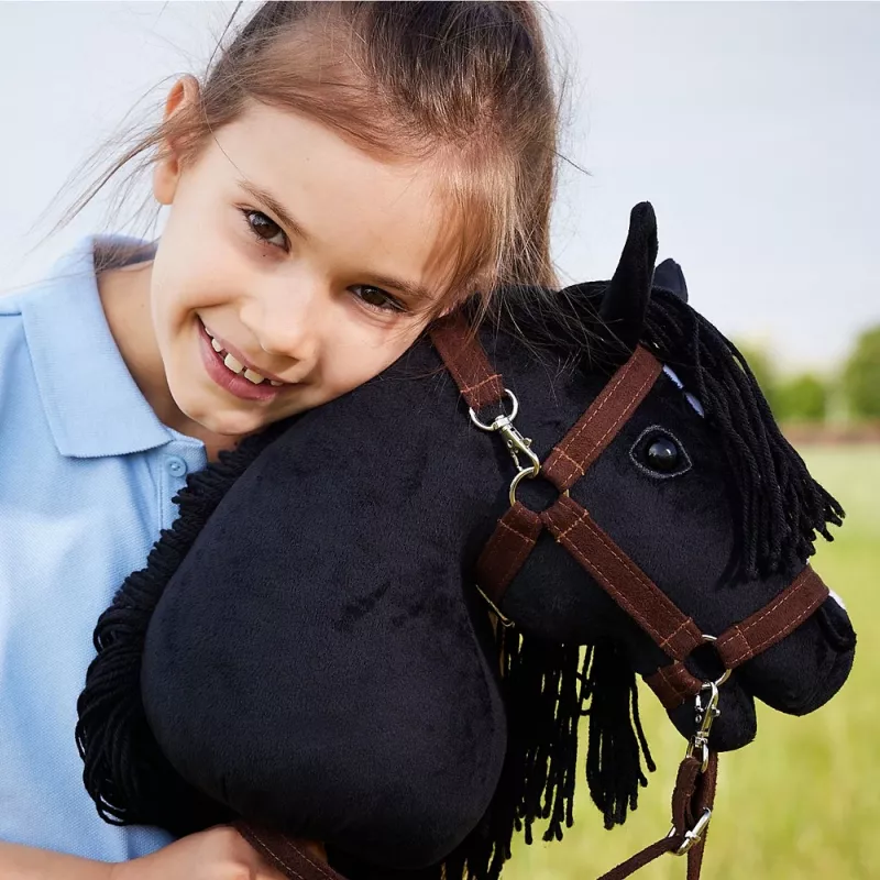 Žaislinis arkliukas ant lazdos HOPPIHORSE Hobby Horse A3 juodas