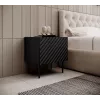 Naktinis staliukas Cama ONDA 50x40x54 cm juodas MDF/medžio drožlių plokštė 2 vnt. komplektas
