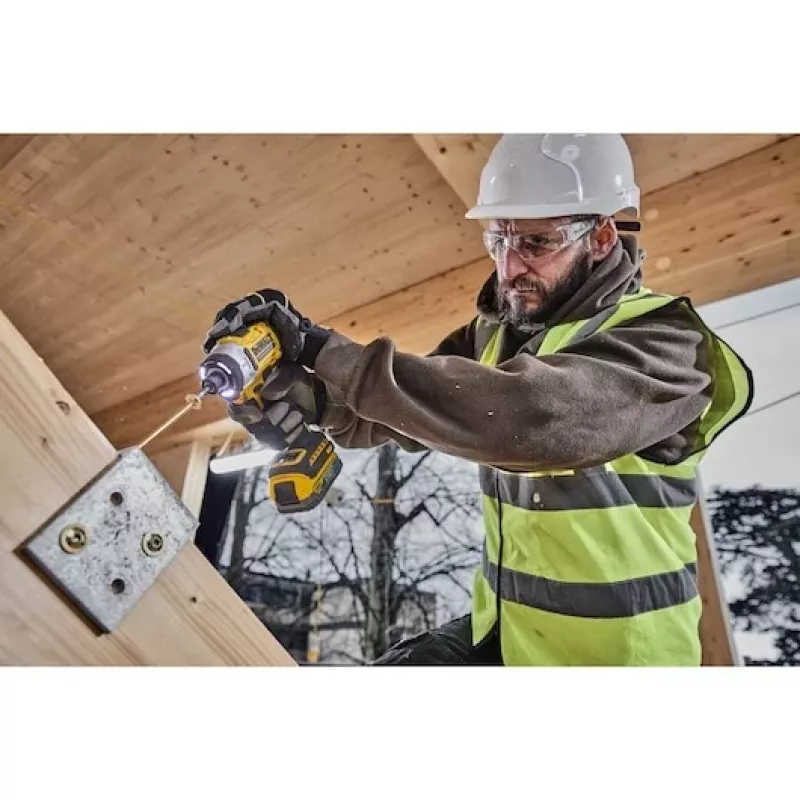 DeWALT DCF860N-XJ akumuliatorinis suktuvas/impulsinis veržliasukis 3800 RPM Juoda, Geltona