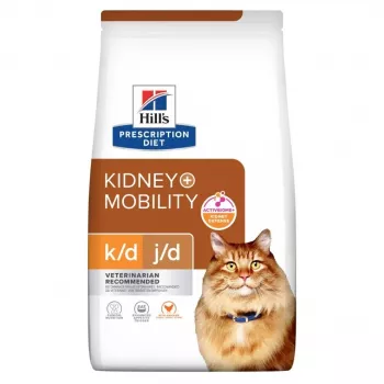 HILL'S PD K/D Kidney + Mobility Chicken - sausas kačių ėdalas - 3kg