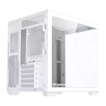 Kompiuterio korpusas DarkFlash B275 (baltas) mid-tower ATX suderinamas, priekinė sąsaja, grūdintas stiklas
