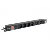LANBERG PDU-04E04I-0200-BK 1U horizontalus maitinimo skirstytuvas, 4× C13, 16 A, 220–250 V, 2 m