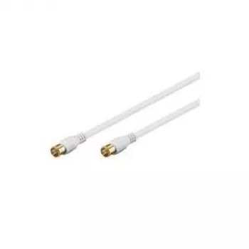 Wentronic Goobay SAT jungiamasis laidas, F-Quick, 100% ekranuotas, auksuotas, baltas, 1,5 m - F-kištukas (Quick) F-kištukas (Quick) (62743)