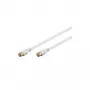 Wentronic Goobay SAT jungiamasis laidas, F-Quick, 100% ekranuotas, auksuotas, baltas, 1,5 m - F-kištukas (Quick) F-kištukas (Quick) (62743)