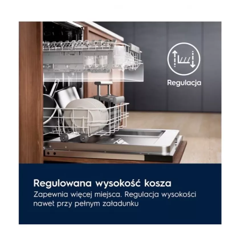 Įmontuojamas indaplovė Electrolux EES48401L — 600 mm, 13–14 komplektų, A energijos klasė, 10,5 L/ciklas