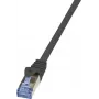 LogiLink PrimeLine – Patch-Cable RJ-45 (M) į RJ-45 (M) – 20 m – SFTP, PiMF – CAT 6a – Halogen-Free, Moulded, Snagless – Juoda