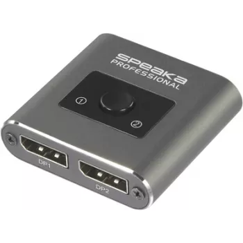 SpeaKa Professional SP-BDS-250 2 prievadų DisplayPort jungiklis, UHD 8K @ 60 Hz, UHD 4K @ 120 Hz (SP-10468588)