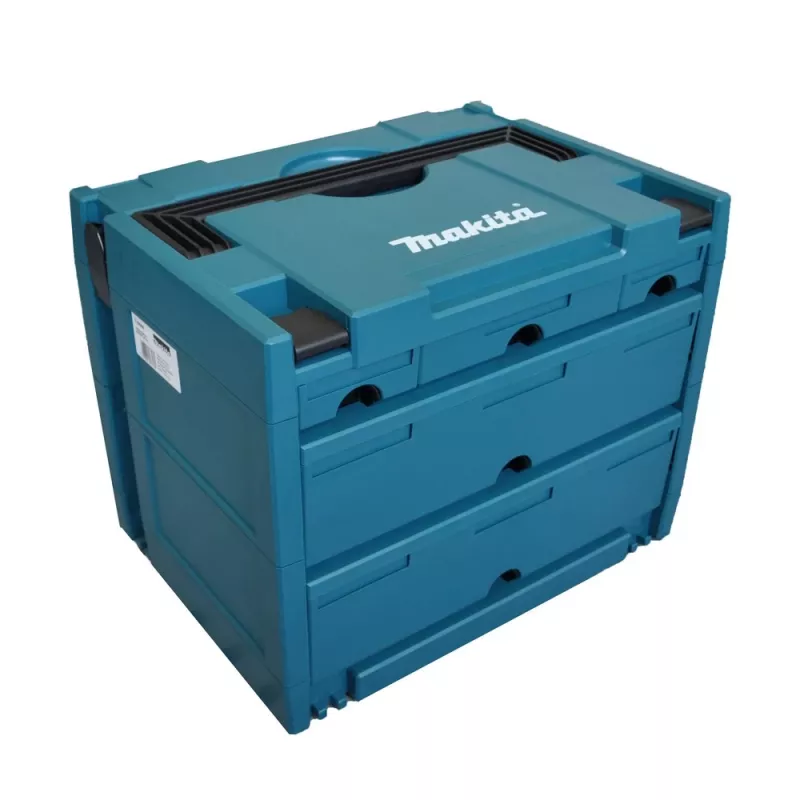 Makita P-84349 MAKSTOR Model 4.5 dėžė įrankiams, 5 stalčiai, mėlyna
