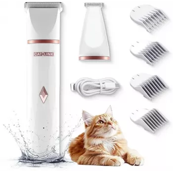 Gyvūnų kailio kirpimo mašinėlė Catlink CL-PT-01 – belaidė, 600 mAh akumuliatorius, 40×34×162 mm, USB