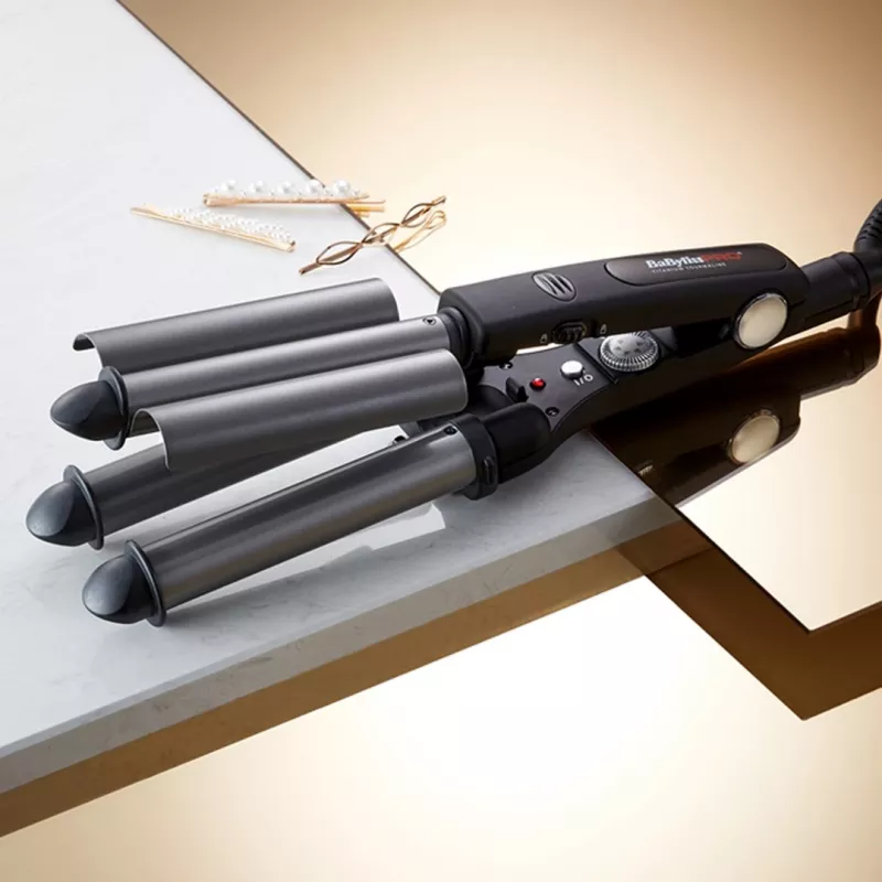Garbanojimo žnyplės BaByliss PRO TRIPPLE WAVER — 125 W, juodos, 2,7 m laidas