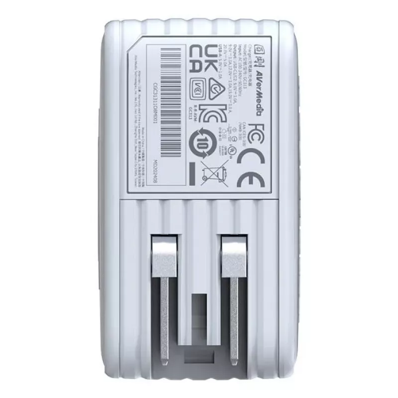 AVerMedia GC313 Universal White AC greitas įkrovimas vidaus maitinimo šakotuvas