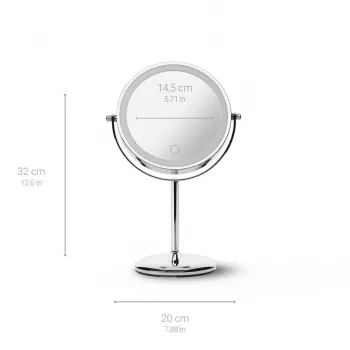 Laisvai pastatomas veidrodis su LED apšvietimu Medisana CM 844, jutiklinis valdymas, 7× didinimas, įmontuota 1000 mAh baterija, reguliuojama trijų spalvų šviesa