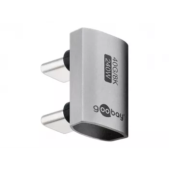 USB-C lizdo keitiklis Goobay 74446 sidabrinis, nikeliuoti/auksuoti kontaktai