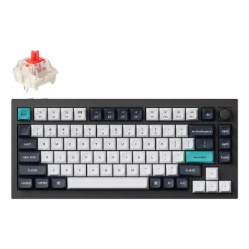 Mechaninė klaviatūra Keychron Q1 Max — USB + RF belaidis + Bluetooth, QWERTY Nordic, Juoda, RGB