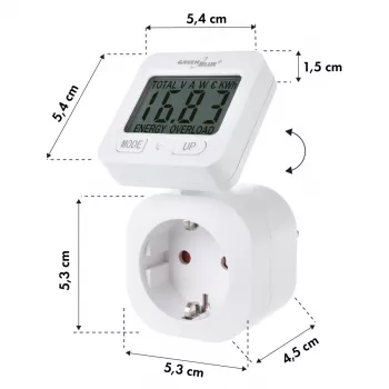 Wattmeter energymeter GB615E GreenBlue – elektros energijos matuoklis