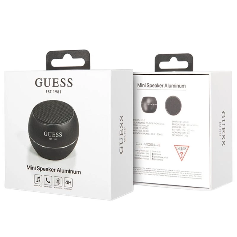 Nešiojamas garsiakalbis Guess Mini Bluetooth 3W juodas