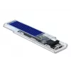 SSD korpusas DeLOCK 42620 išorinis korpusas M.2 NVMe PCIe SSD su USB Type-C moterišku permatomu