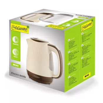 Feel-Maestro MR042 smėlinis elektrinis virdulys 1,7 L smėlinė, ruda 2200 W