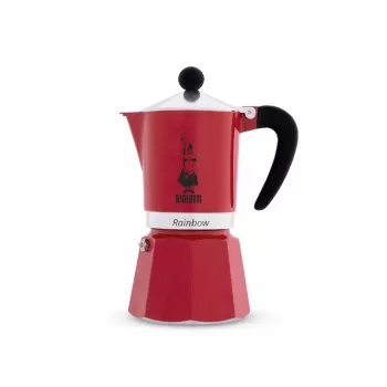 Kavinukas viryklei BIALETTI Rainbow 0.06 L — aliuminis, 60 ml, raudonas