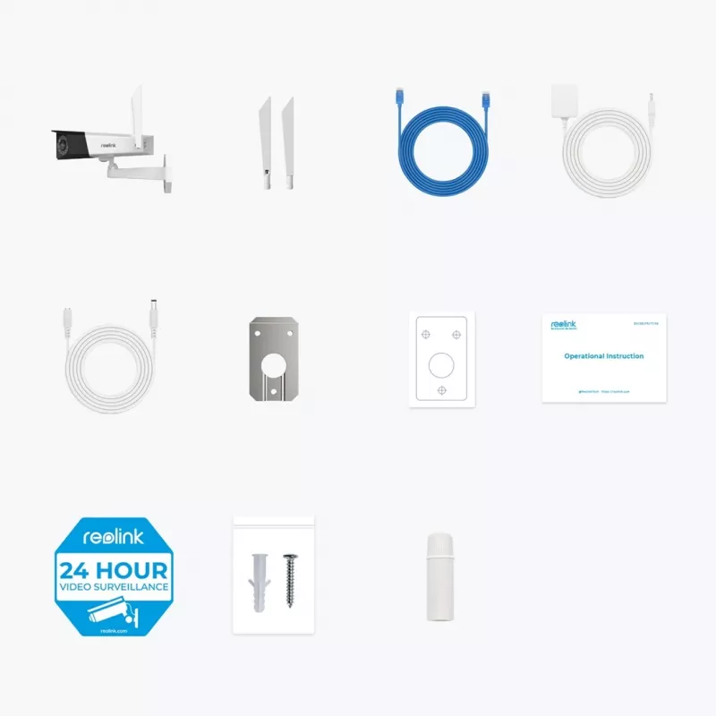 Reolink Duo Series W730 – 4K lauko Wi-Fi kamera, dvigubas objektyvas, 180° panoraminis vaizdas, asmens/transporto priemonės/gyvūno aptikimas