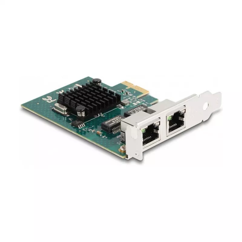 DeLOCK PCI Express x1 kortelė į 2 x RJ45 Gigabit LAN BCM pilka