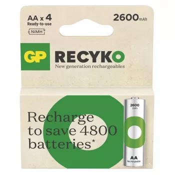 Baterijos R6/AA Ni-MH 2600 mAh, 4 vnt., lizdinė pakuotė