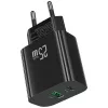 USB-C ir USB-A sieninis įkroviklis USAMS USA001629 25W greitasis įkrovimas