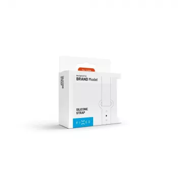 Silicinė apyrankė FIXED, skirta Xiaomi Mi Band 3/4 — juoda, keičiama, lanksti, patvari