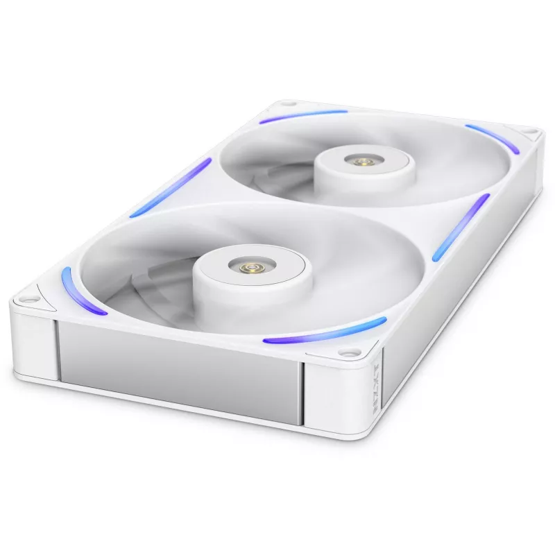 NZXT F280X RF-U28PN-W1 RGB 280 mm kompiuterio korpuso ventiliatorius, 140 mm, 2400 aps./min., 41 dB, baltos spalvos