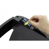Durable NO TOUCH 35L stačiakampė šiukšliadėžė iš nerūdijančio plieno, juoda/sidabrinė