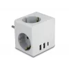 Maitinimo adapteris su kištuku F tipu DeLOCK 11496 2 USB prievadai 5V 2,4A 3A