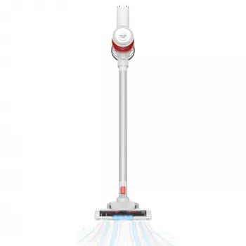 Belaidis dulkių siurblys Adler AD 7051 — 300 W, 22,2 V baterija, 0,6 L be maišelio, nerūdijančio plieno vamzdis, EPA F8, LED šviesa, baltas/raudonas